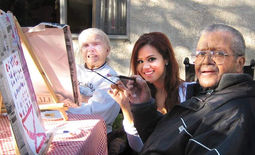 Residents painting