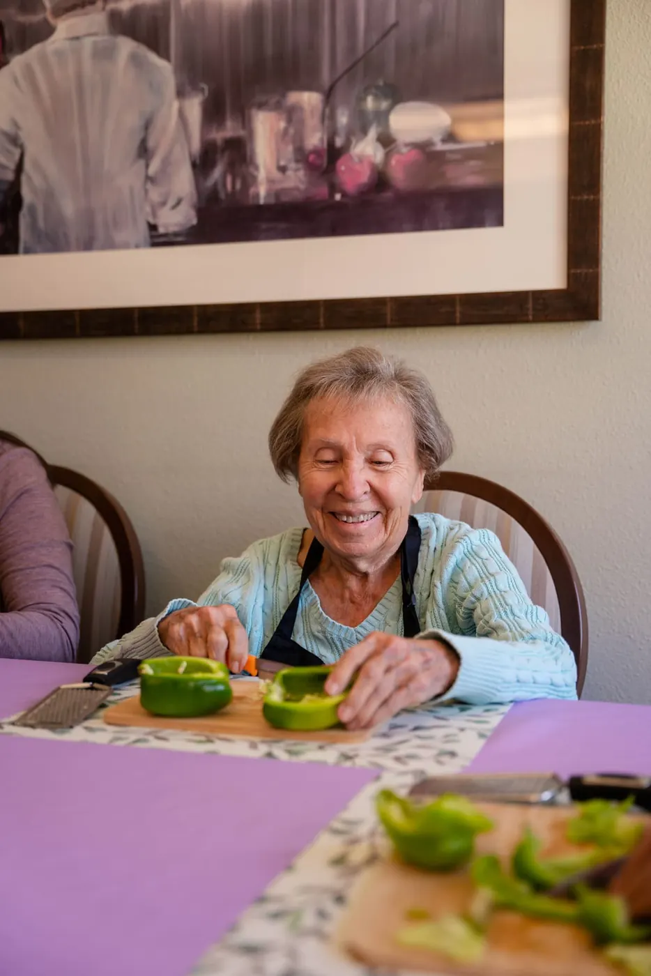 All smiles at the cooking class