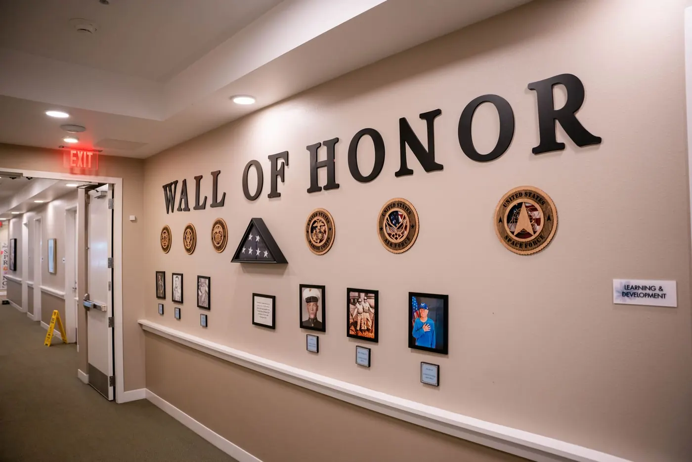 The Wall of Honor, recognising residents who served