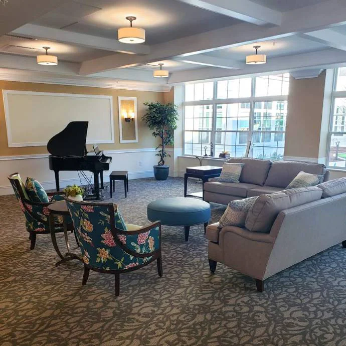 Community room with piano